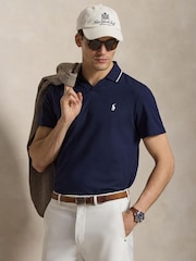 Ralph Lauren Blue Rlx Performance Pique Polo Shirt - Image 3 of 6