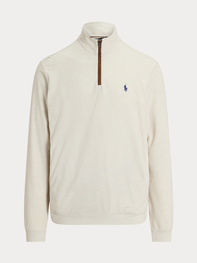 Hiekka - Ralph Lauren Rlx Movement -neulepusero vetoketjulla - Kuva 1 / 1