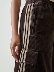 adidas Originals Brown Corduroy Cargo Trousers - Image 4 of 5