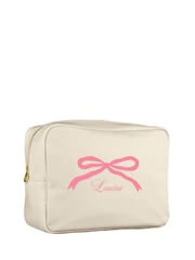 Personalised Bow Wash Bag by Koko Blossom - Image 1 of 2