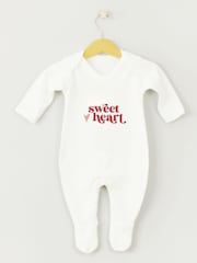 Personalised Sweetheart Sleepsuit by Koko Blossom - Image 2 of 2