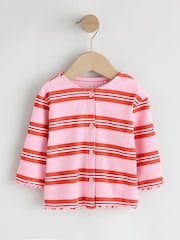 Green/Pink Long Sleeve Ribbed Cardigans 3 Pack (3mths-7yrs) - Image 2 of 8