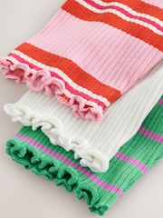 Green/Pink Long Sleeve Ribbed Cardigans 3 Pack (3mths-7yrs) - Image 8 of 8