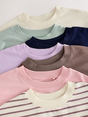 Neutral Pink Long Sleeve T-Shirts 7 Pack (3mths-7yrs) - Image 10 of 11
