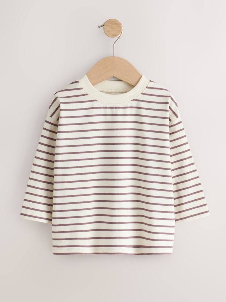 Neutral Pink Long Sleeve T-Shirts 7 Pack (3mths-7yrs) - Image 2 of 11