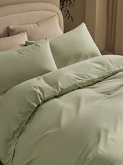 Green Sage Supersoft Brushed Cotton Plain Bed Set - Image 1 of 4