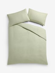 Green Sage Supersoft Brushed Cotton Plain Bed Set - Image 4 of 4