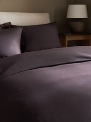 Chocolate Brown Supersoft Brushed Cotton Plain Bed Set - Image 3 of 5