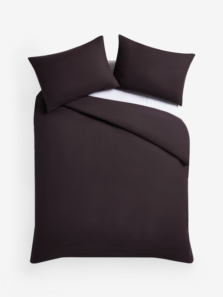 Chocolate Brown Supersoft Brushed Cotton Plain Bed Set - Image 5 of 5 Chocolate Brown Supersoft Brushed Cotton Plain Bed Set - Image 5 of 5