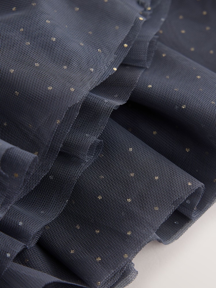 Black Cat Long Sleeve Sweat Mesh Dress (3mths-7yrs) - Image 8 of 8