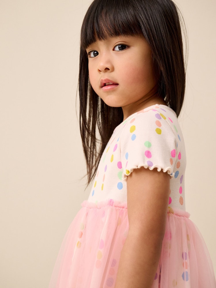 Rainbow Spot Mesh Skirt Dress (3mths-7yrs) - Image 3 of 3
