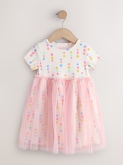Arcoíris y lunares - Vestido con falda de malla (3 meses-7 años) - Imagen 4 de 7