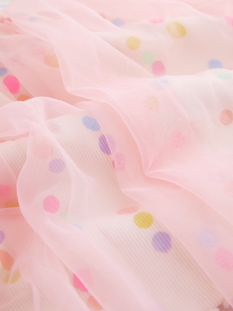 Arcoíris y lunares - Vestido con falda de malla (3 meses-7 años) - Imagen 7 de 7