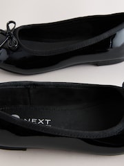 Black Patent Wide Fit (G) Ballerina School Shoes - Image 5 of 5
