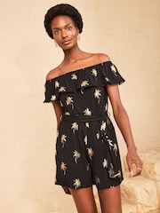 Love & Roses 平口平織連身褲 - 圖片 3/4