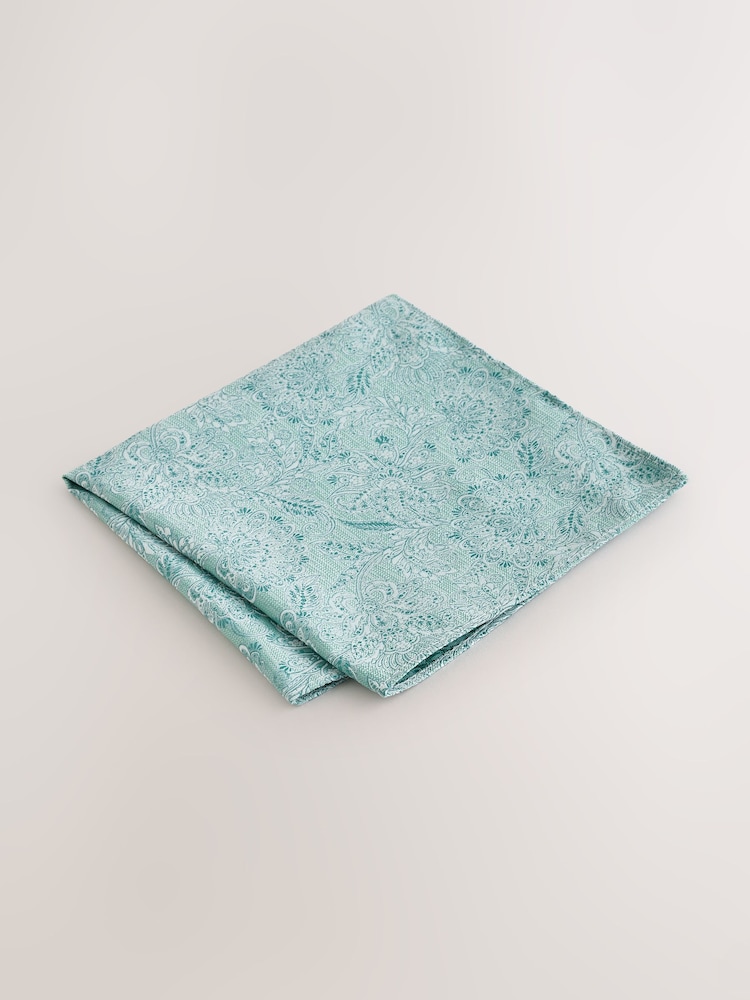 Green Paisley Tie and Lapel Pin Set - Image 4 of 4 Green Paisley Tie and Lapel Pin Set - Image 4 of 4