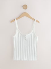 Blanco - Pointelle Camisole Vest Top - Imagen 1 de 3