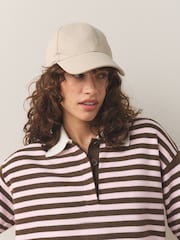 Chocolate Brown/Pink Stripe Supersoft Short Sleeve Knitted Polo Top - Image 4 of 7