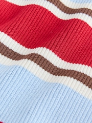 Red/Blue Stripe Ribbed Vest Top - Image 2 of 3