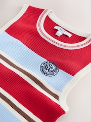 Red/Blue Stripe Ribbed Vest Top - Image 3 of 3