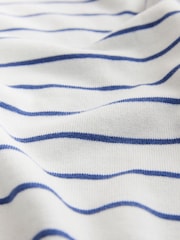 米麻色／海軍藍色條紋 - Soft Touch Cotton Rich Open Layer Cardigan - 圖片 6/7