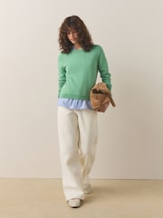 Apple Green Soft Touch Long Sleeve Crew Neck Jumper - Image 2 of 7