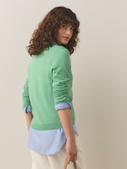 Apple Green Soft Touch Long Sleeve Crew Neck Jumper - Image 3 of 7