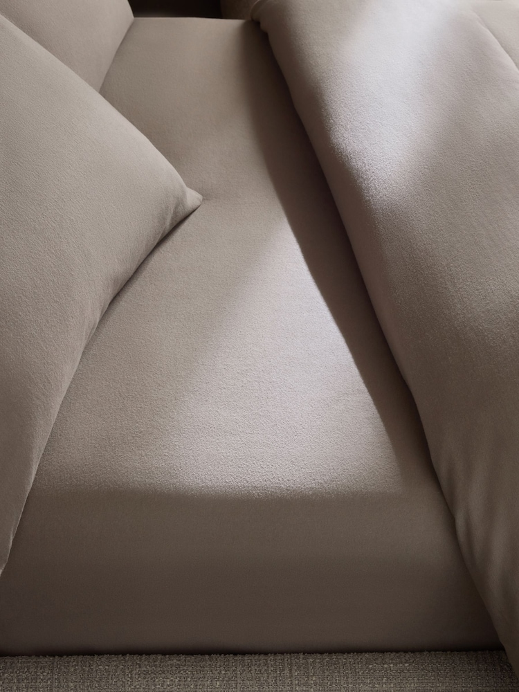 Dark Natural Brushed Cotton Supersoft Deep Fitted Sheet - Image 1 of 2 Dark Natural Brushed Cotton Supersoft Deep Fitted Sheet - Image 1 of 2