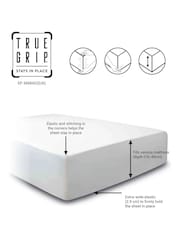 Black 300 Thread Count Collection Luxe Cotton Extra Deep Fitted Sheet - Image 2 of 2