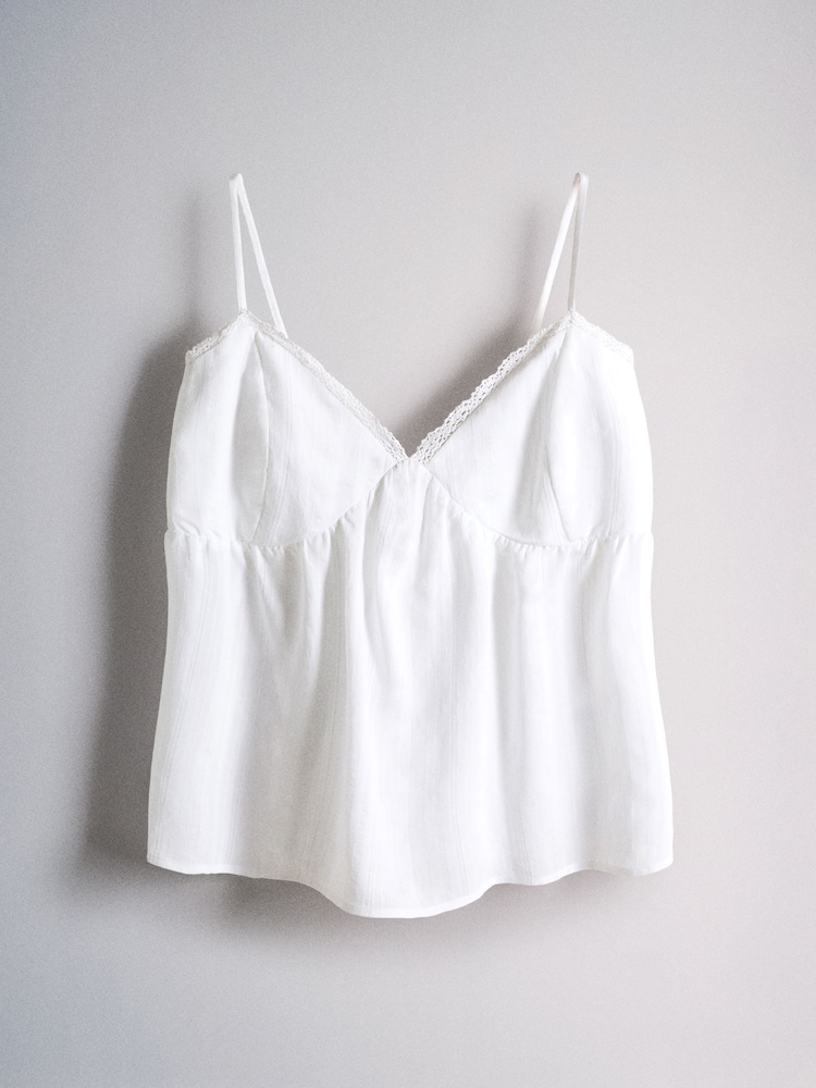 The Set 2 Pack Strappy Swing Cami Vest Pink/White - Image 2 of 5 The Set 2 Pack Strappy Swing Cami Vest Pink/White - Image 2 of 5
