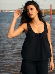 The Set Tie Shoulder Top and Short  Set Navy - Image 7 of 11