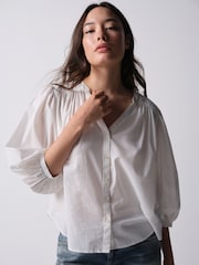 The Set 2 Pack V-Neck Button Through Blouse - 圖片 2，共 11