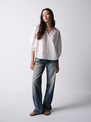 The Set 2 Pack V-Neck Button Through Blouse - 圖片 3，共 11