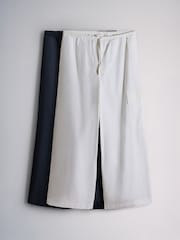 The Set 2 Pack Wide Leg Utility Trousers Navy Blue/White - Image 1 of 10