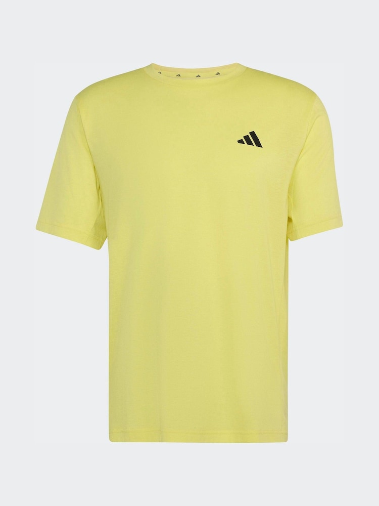 adidas Yellow Workout Essentials Flex T-Shirt - Image 1 of 1 adidas Yellow Workout Essentials Flex T-Shirt - Image 1 of 1