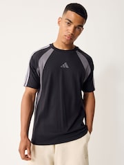 adidas Black Seasonal Essentials Colorblock T-Shirt - Image 1 of 5