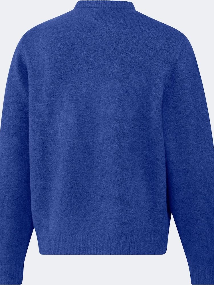 adidas Originals Blue Trefoil Essentials Fully Knit Sweater - Image 2 of 2 adidas Originals Blue Trefoil Essentials Fully Knit Sweater - Image 2 of 2