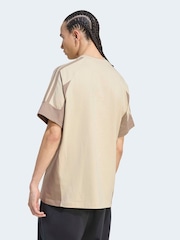 adidas Beige Lux Tiro Script Graphic T-Shirt - Image 2 of 6