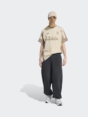 adidas Beige Lux Tiro Script Graphic T-Shirt - Image 4 of 6