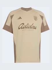 adidas Beige Lux Tiro Script Graphic T-Shirt - Image 6 of 6