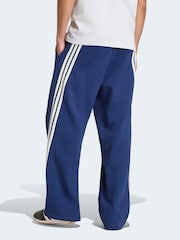 adidas Blue 3-Stripes Wide Joggers - Image 2 of 6