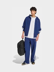 adidas Blue 3-Stripes Wide Joggers - Image 3 of 6