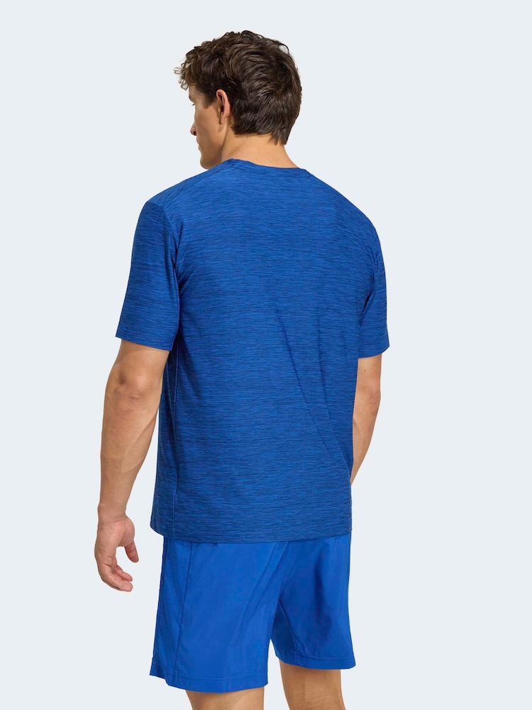 adidas Dark Blue Workout Essentials Flex T-Shirt - Image 2 of 6 adidas Dark Blue Workout Essentials Flex T-Shirt - Image 2 of 6