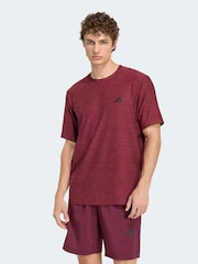 adidas Burgundy Workout Essentials Flex T-Shirt - Image 1 of 6