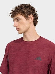 adidas Burgundy Workout Essentials Flex T-Shirt - Image 4 of 6