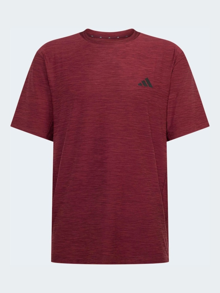 adidas Burgundy Workout Essentials Flex T-Shirt - Image 6 of 6 adidas Burgundy Workout Essentials Flex T-Shirt - Image 6 of 6