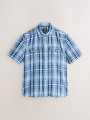 Azul añil - Check Western Styling Short Sleeve Shirt - Imagen 6 de 8