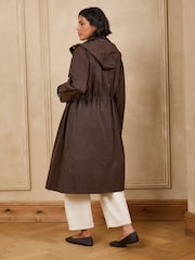 Love & Roses Brown Leopard Print Lined Raincoat - Image 6 of 6