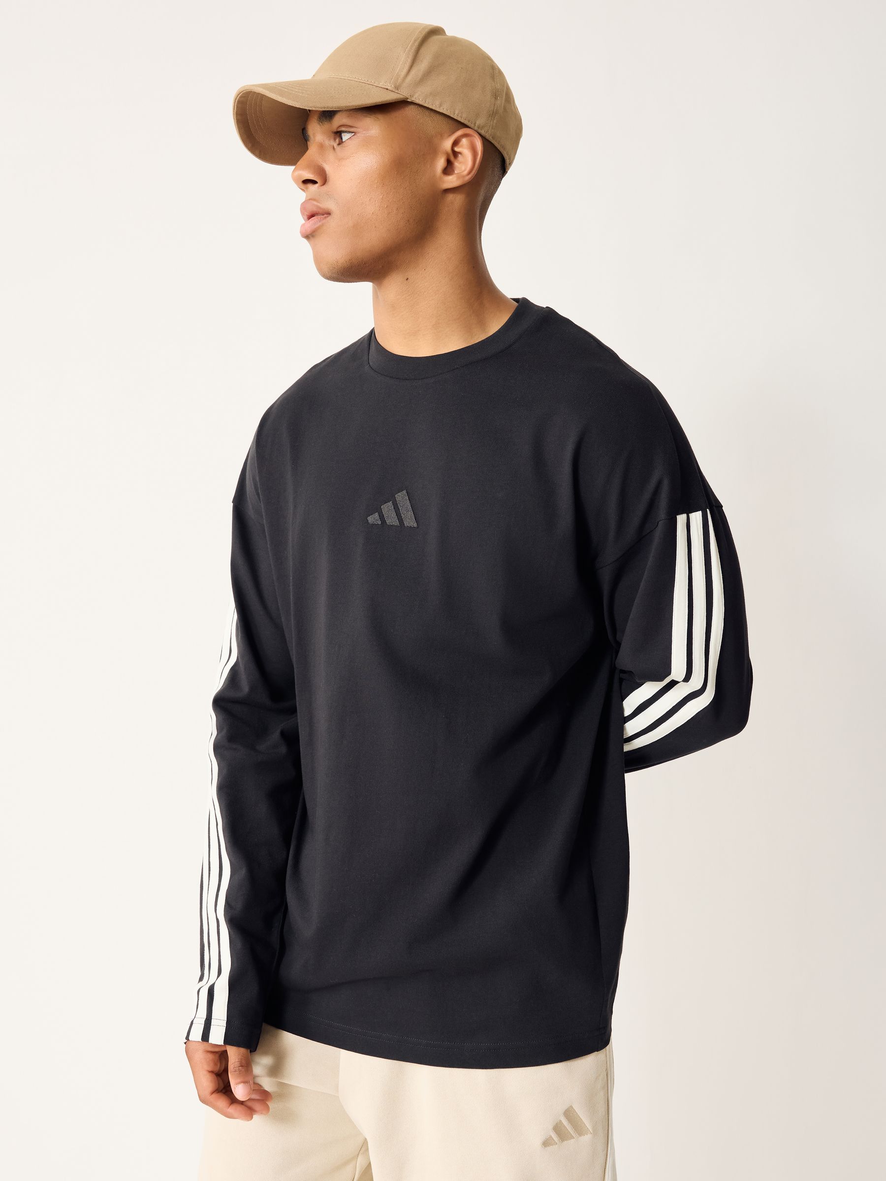 おやすみ Comprar Preto - Camiseta de manga comprida adidas Kit 3-Stripes