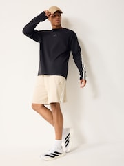 adidas Black Kit 3-Stripes Longsleeve T-Shirt - Image 2 of 5